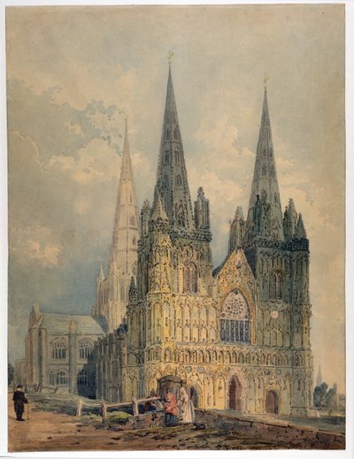 Cathédrale de Lichfield, Staffordshire, 1794 - Thomas Girtin